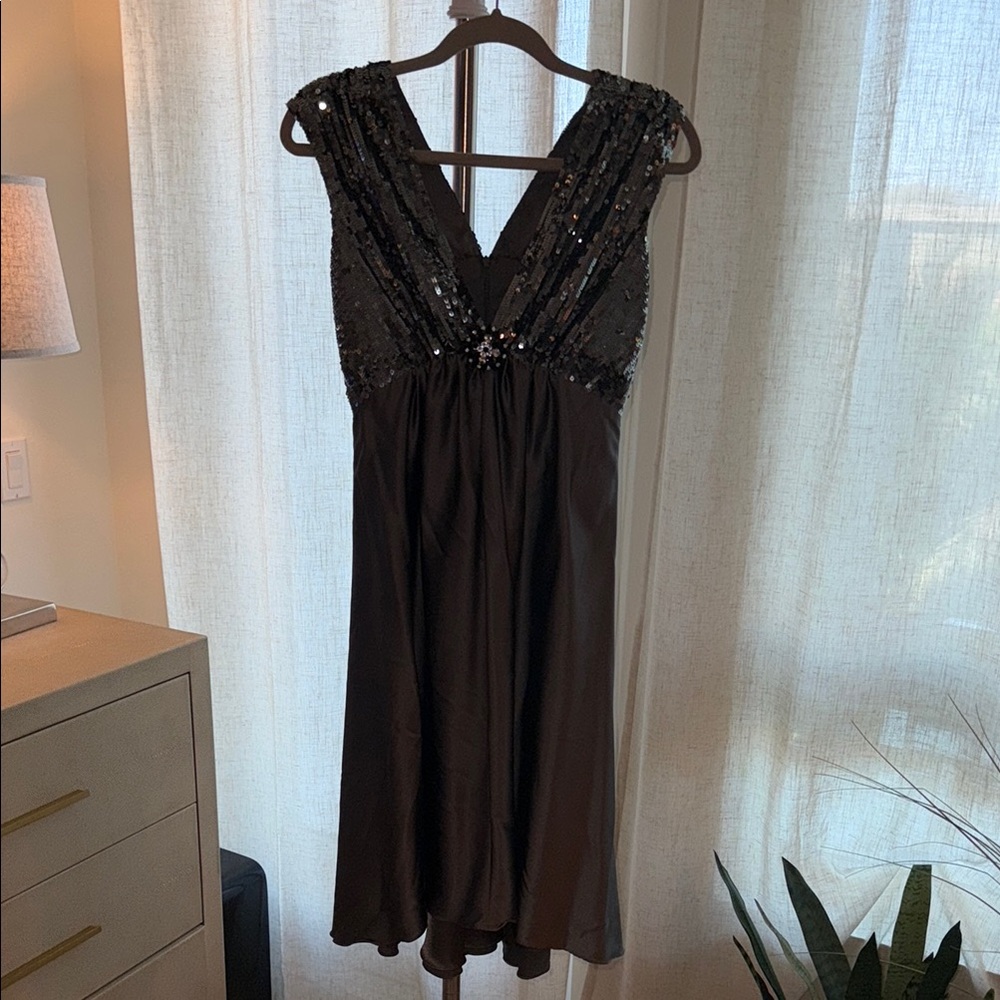 Marc Bouwer Black Sequin Dress